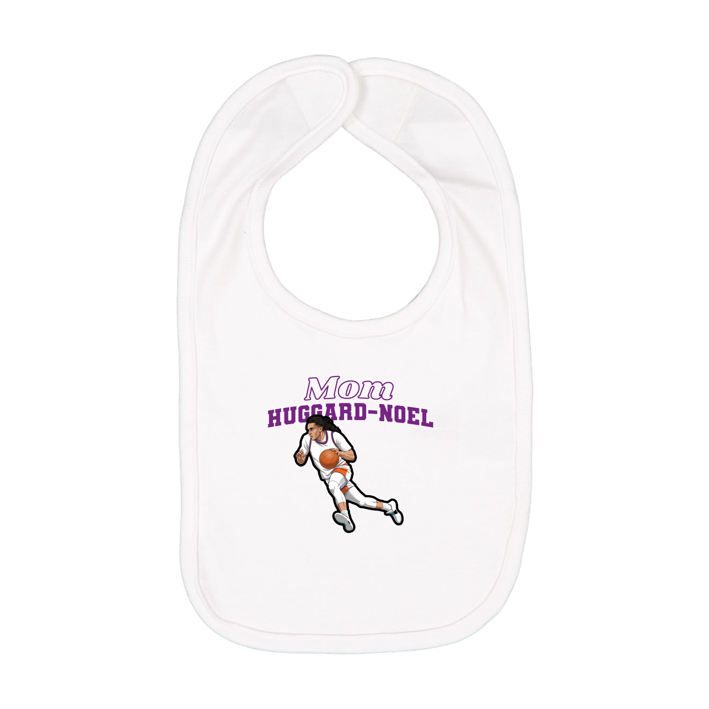 Infant Bib — Mothers Day Block in White