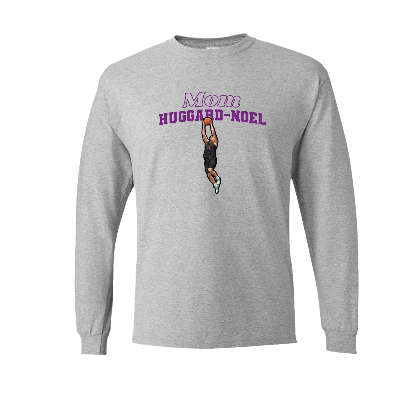 Long Sleeve Tee — Mothers Day Block in Grey