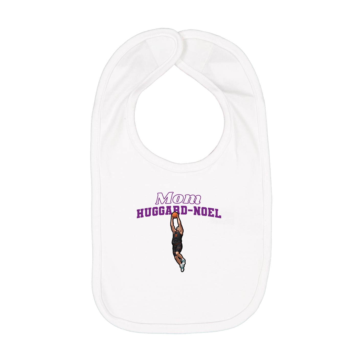 Infant Bib — Mothers Day Block in White