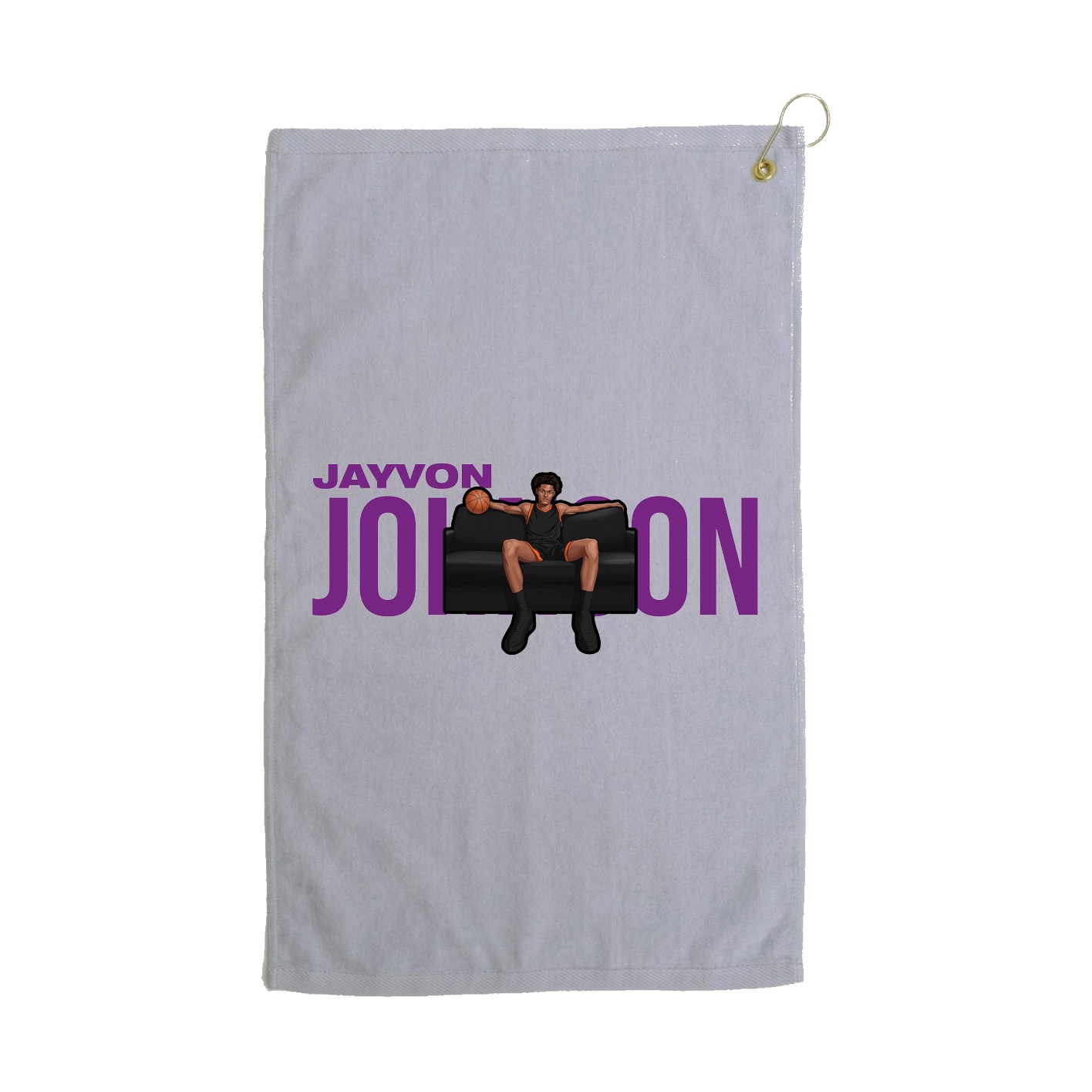 Golf Towel — Player Name in Grey
