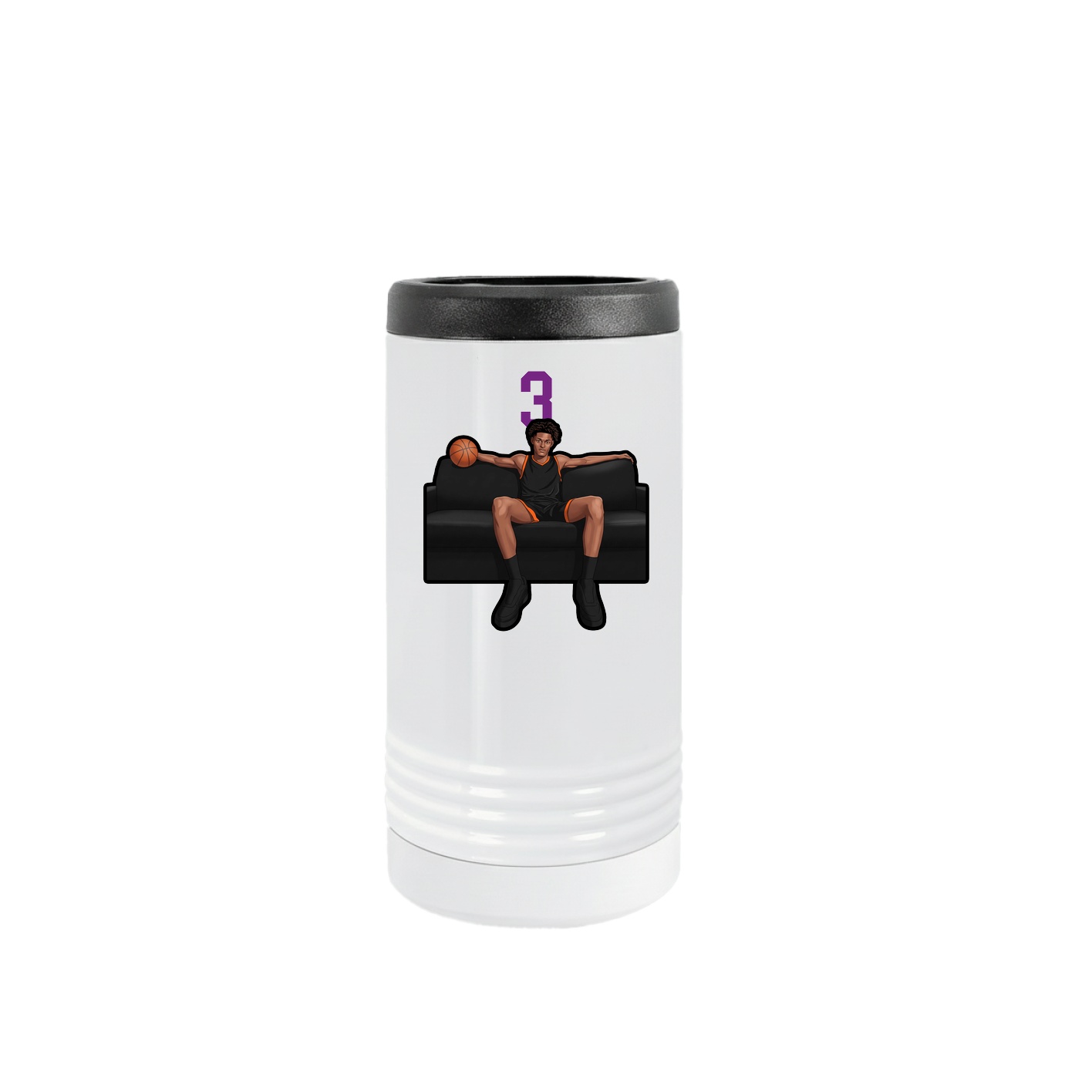 Slim Beverage Holder — Number Top in White