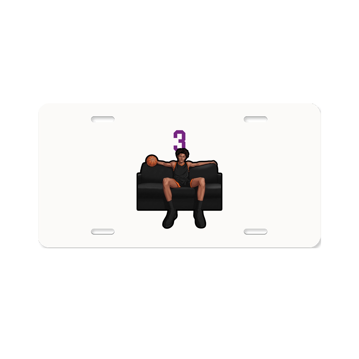 License Plate — Number Top in Classic