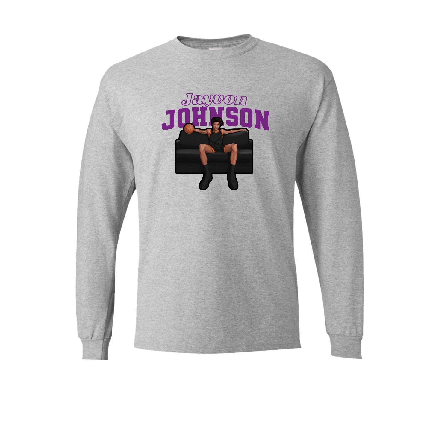 Long Sleeve Tee — Name Arch in Grey