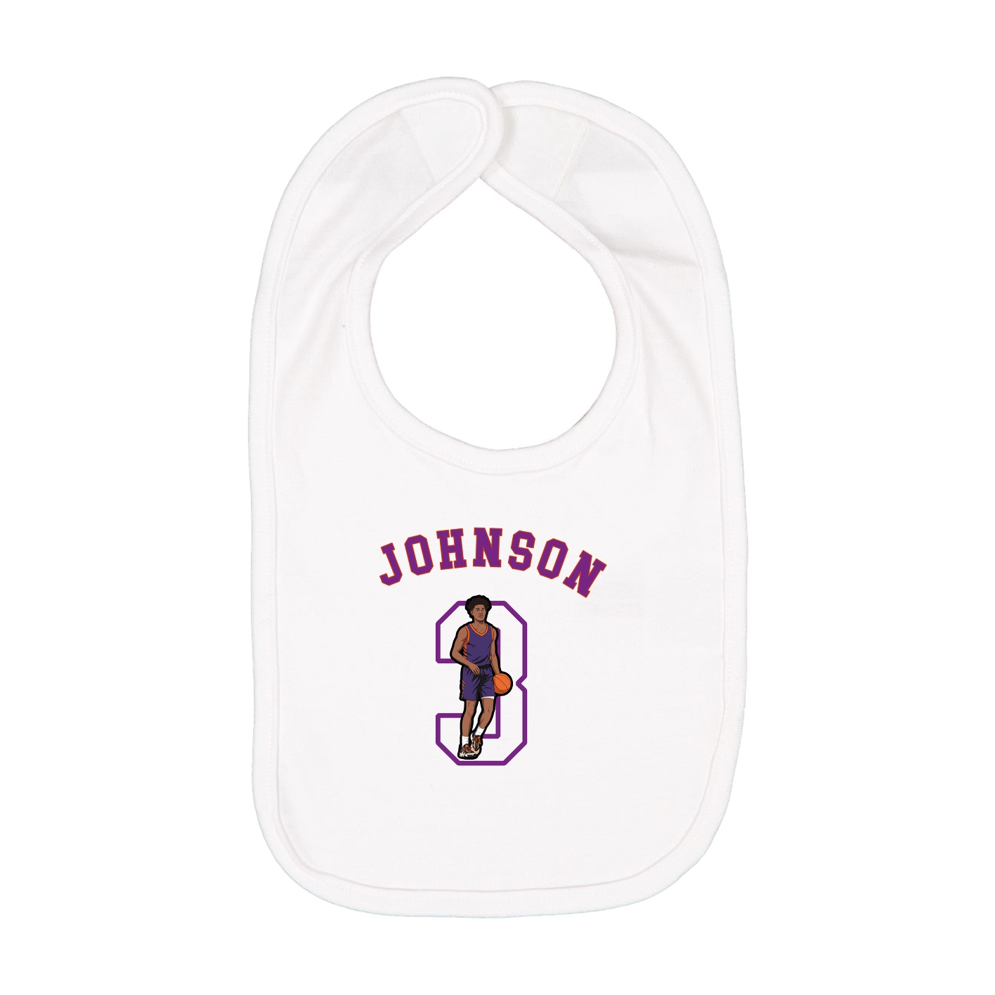 Infant Bib — Shirsey Arch in White