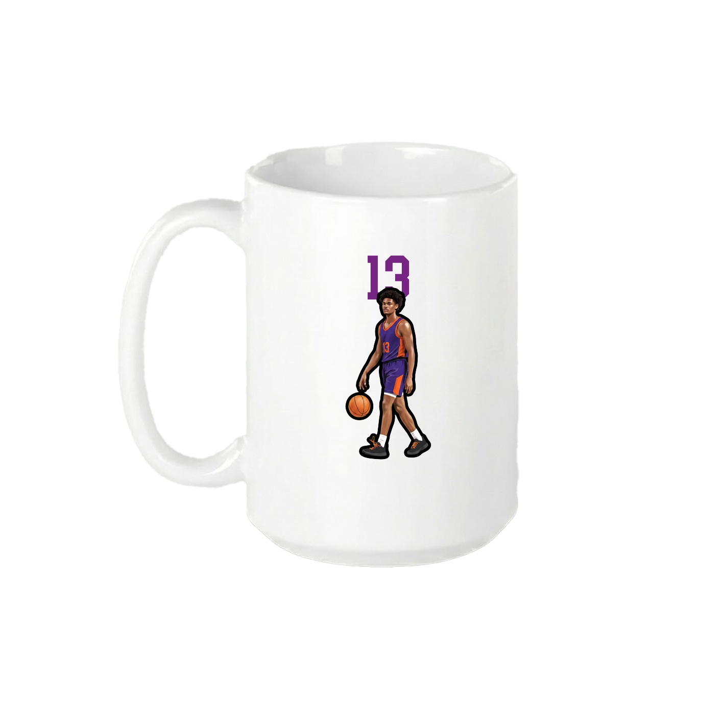 15oz Coffee Mug — Number Top in White