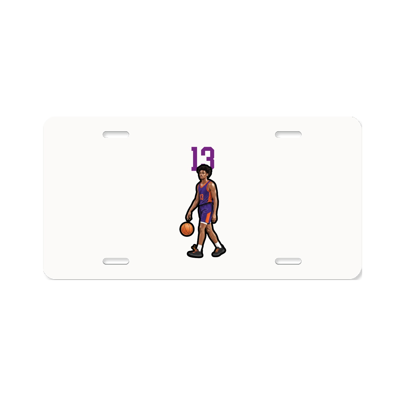 License Plate — Number Top in Classic