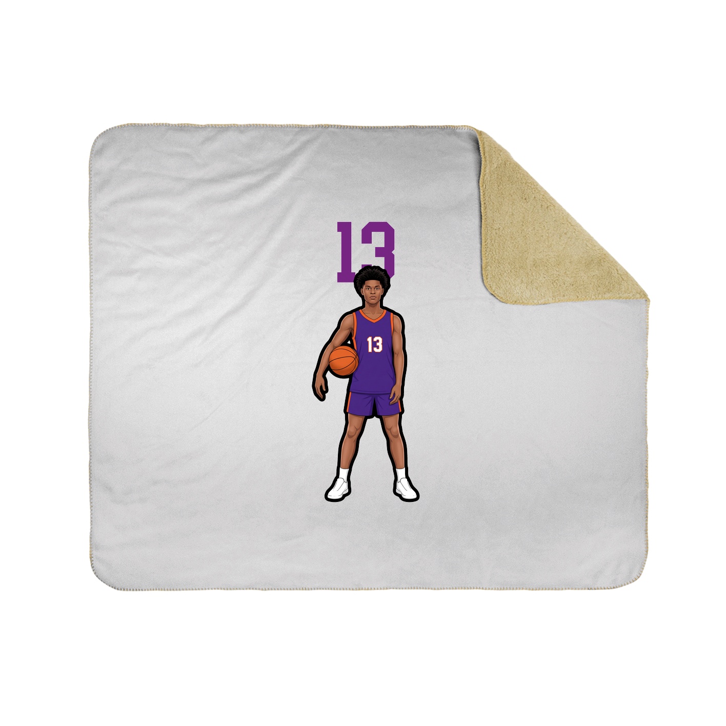 Throw Blanket — Number Top in White