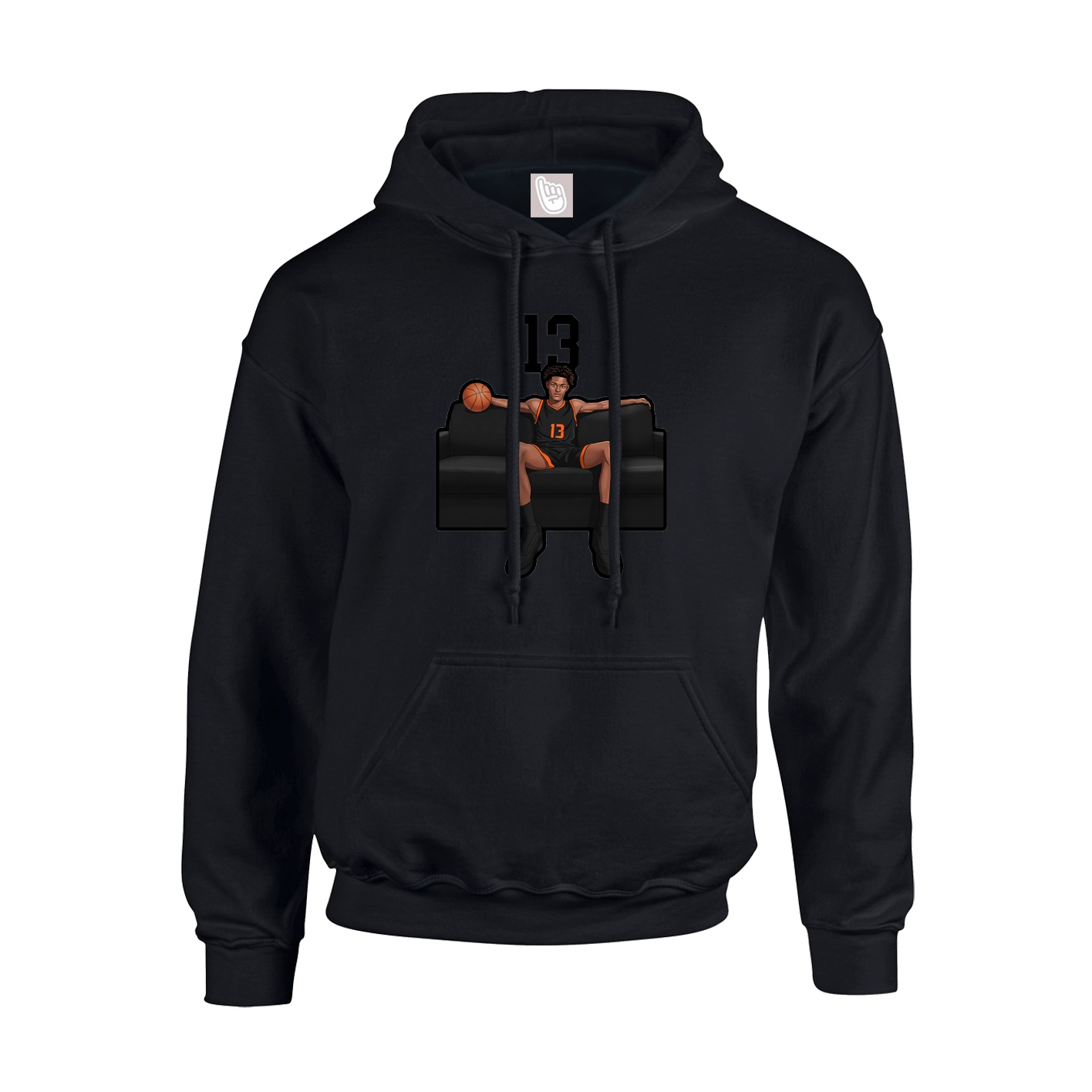 Hoodie — Number Top in Black