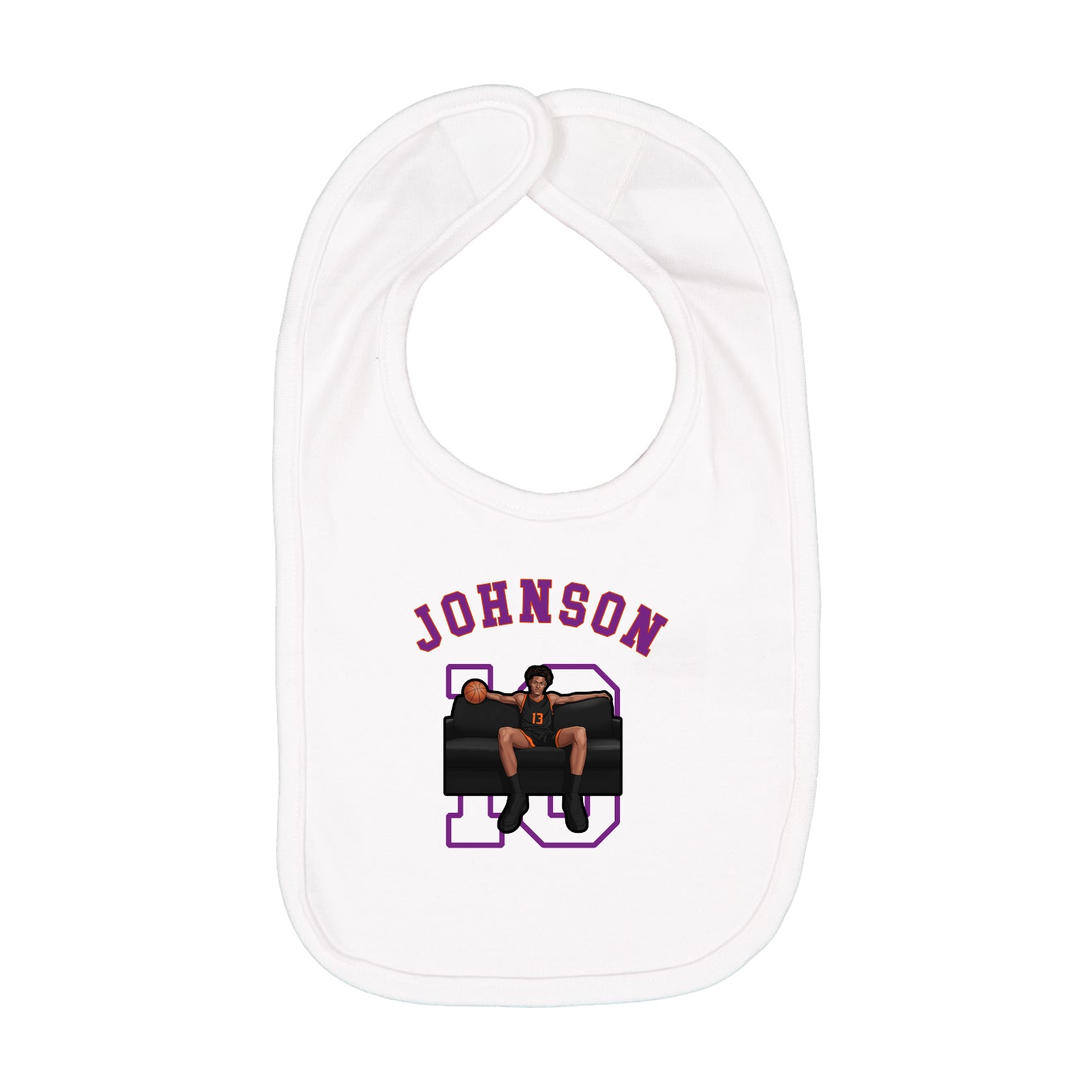 Infant Bib — Shirsey Arch in White