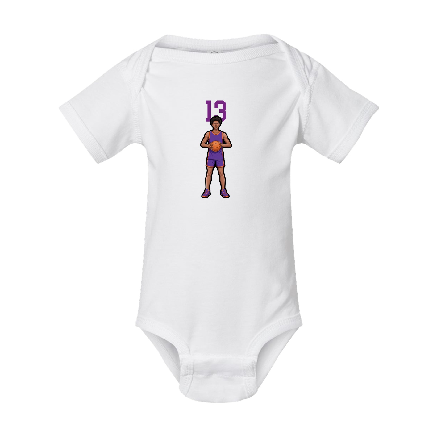 Baby Onesie — Number Top in White