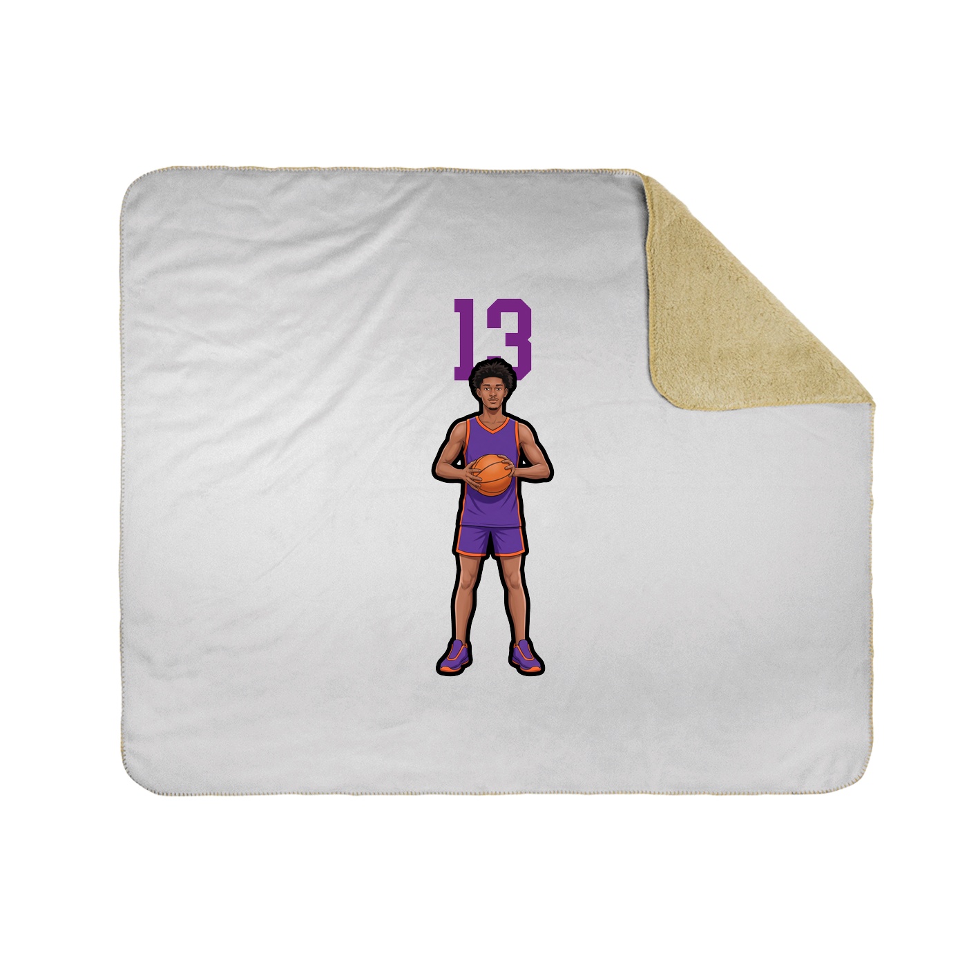 Throw Blanket — Number Top in White