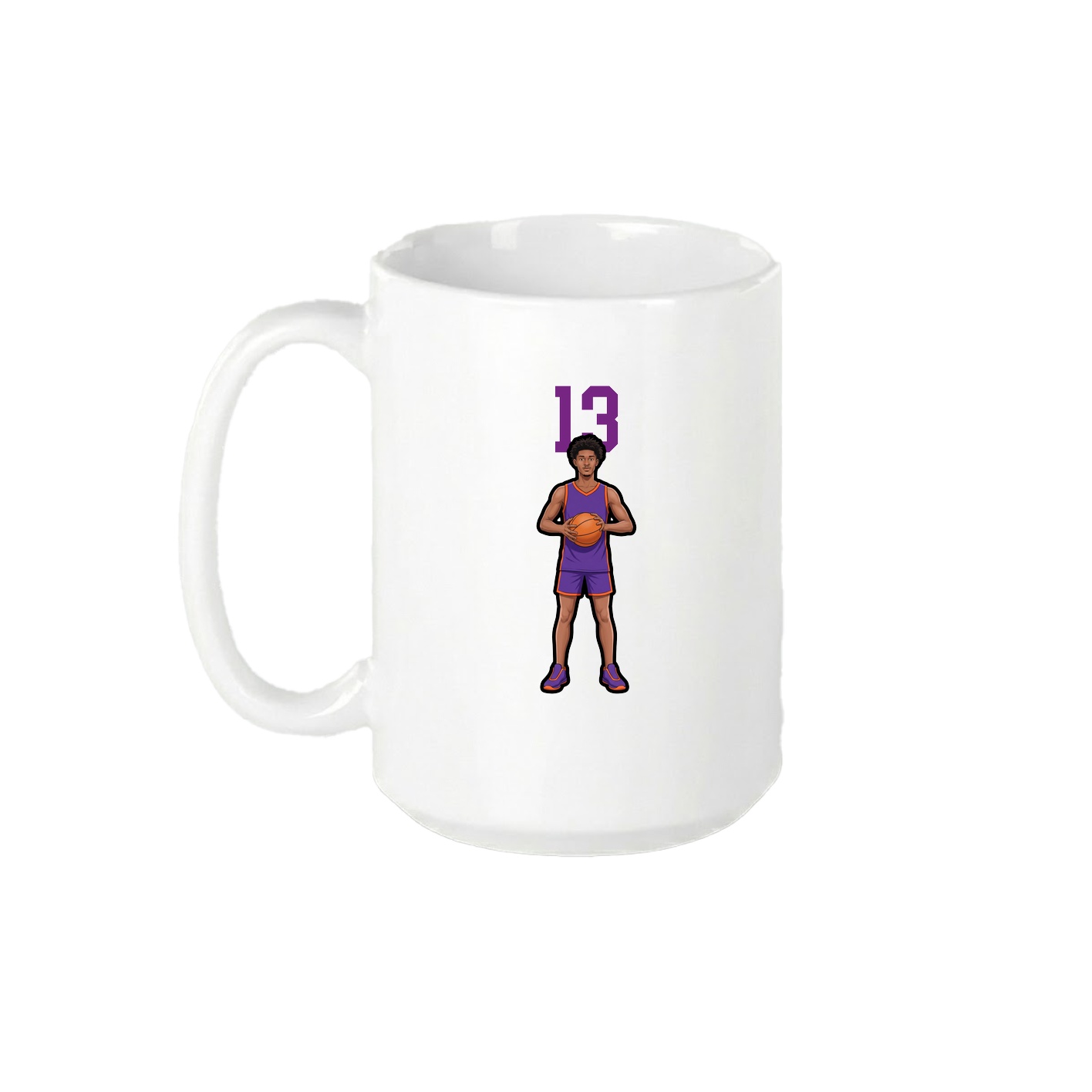 15oz Coffee Mug — Number Top in White