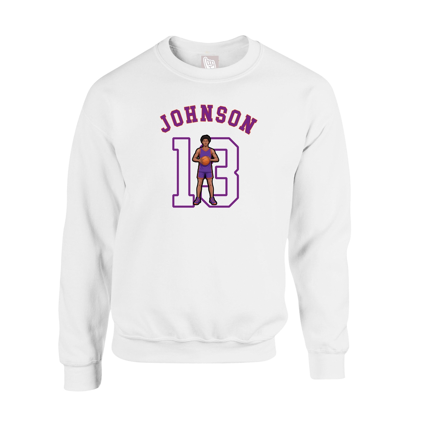 Fleece Crew — Shirsey Arch in White