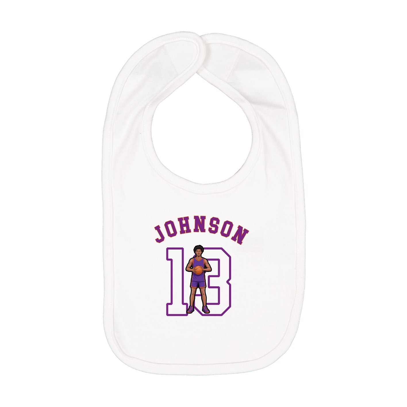 Infant Bib — Shirsey Arch in White