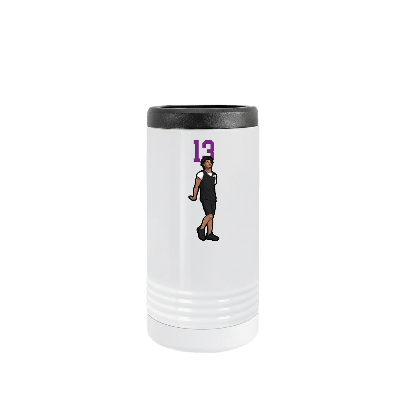 Slim Beverage Holder — Number Top in White