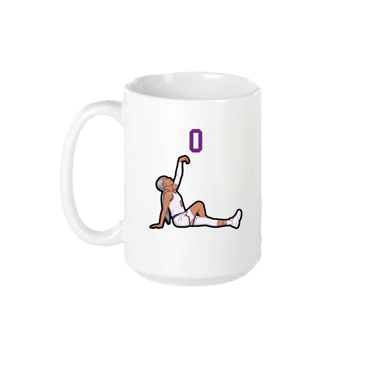 15oz Coffee Mug — Number Top in White