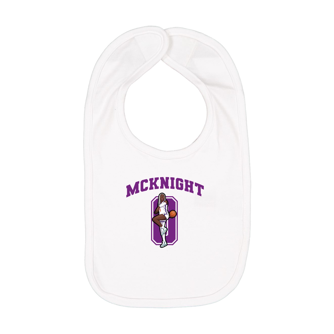 Infant Bib — Number in White