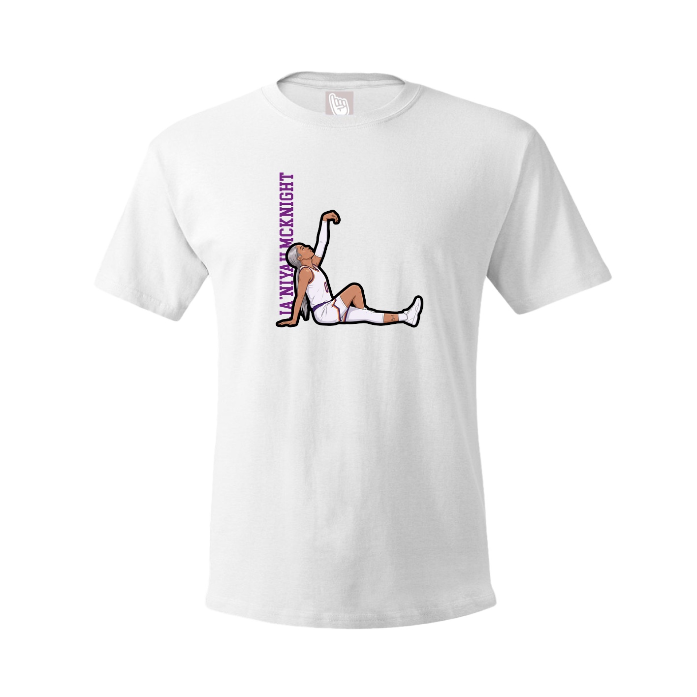 Tee — Name Vertical in White