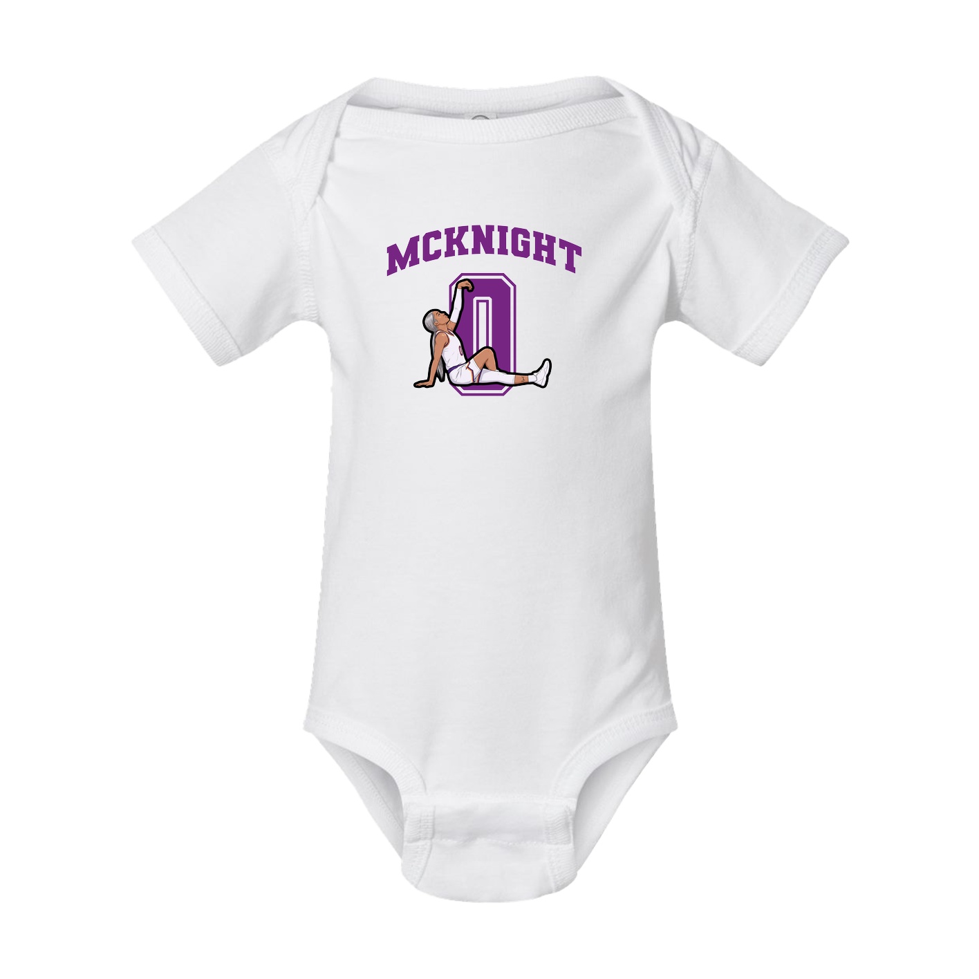 Baby Onesie — Number in White