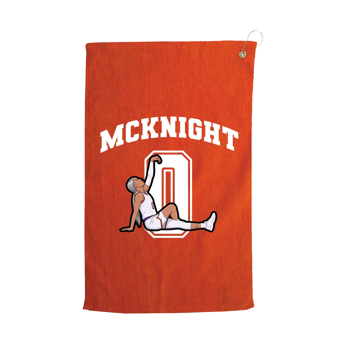 Golf Towel — Number in Orange