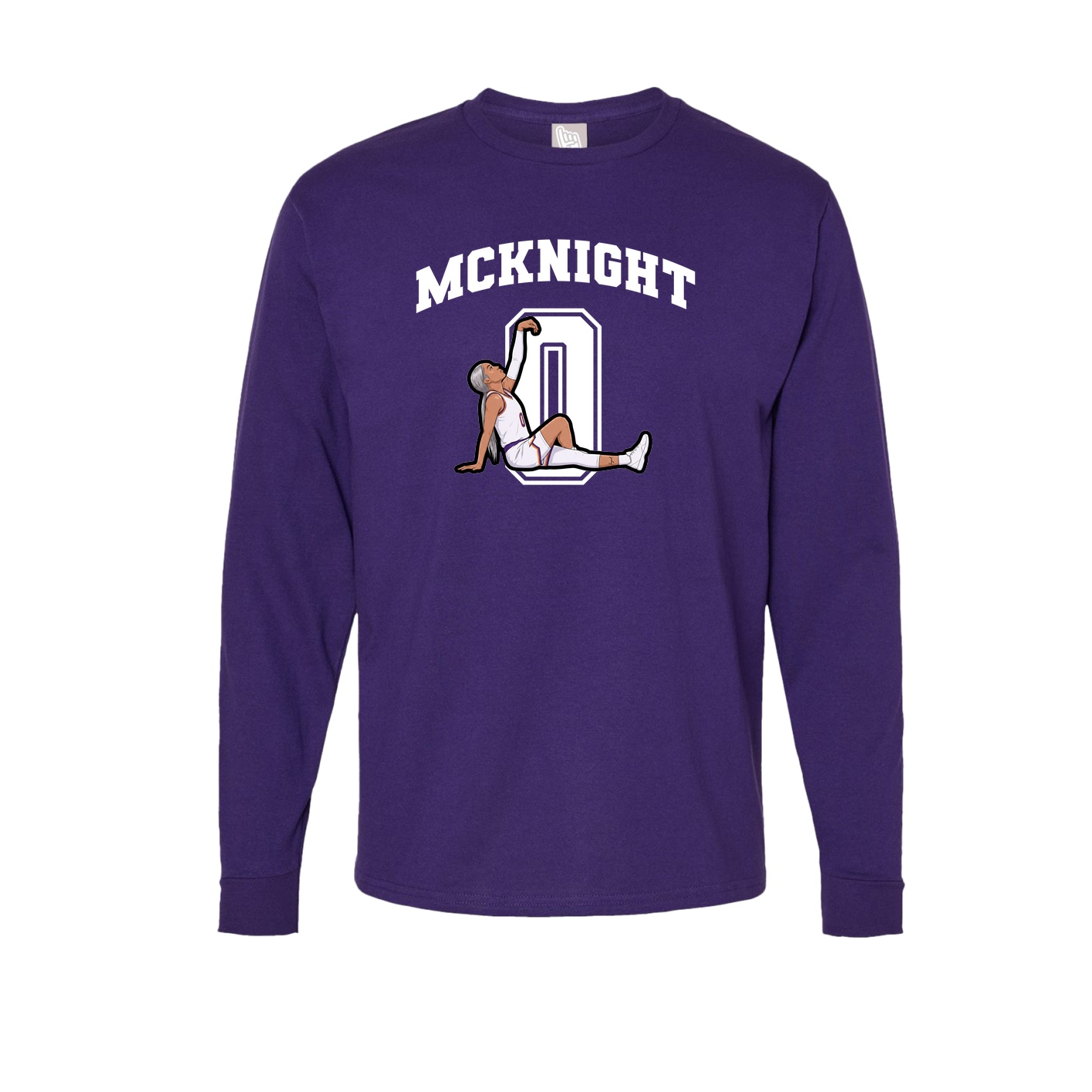 Long Sleeve Tee — Number in Purple