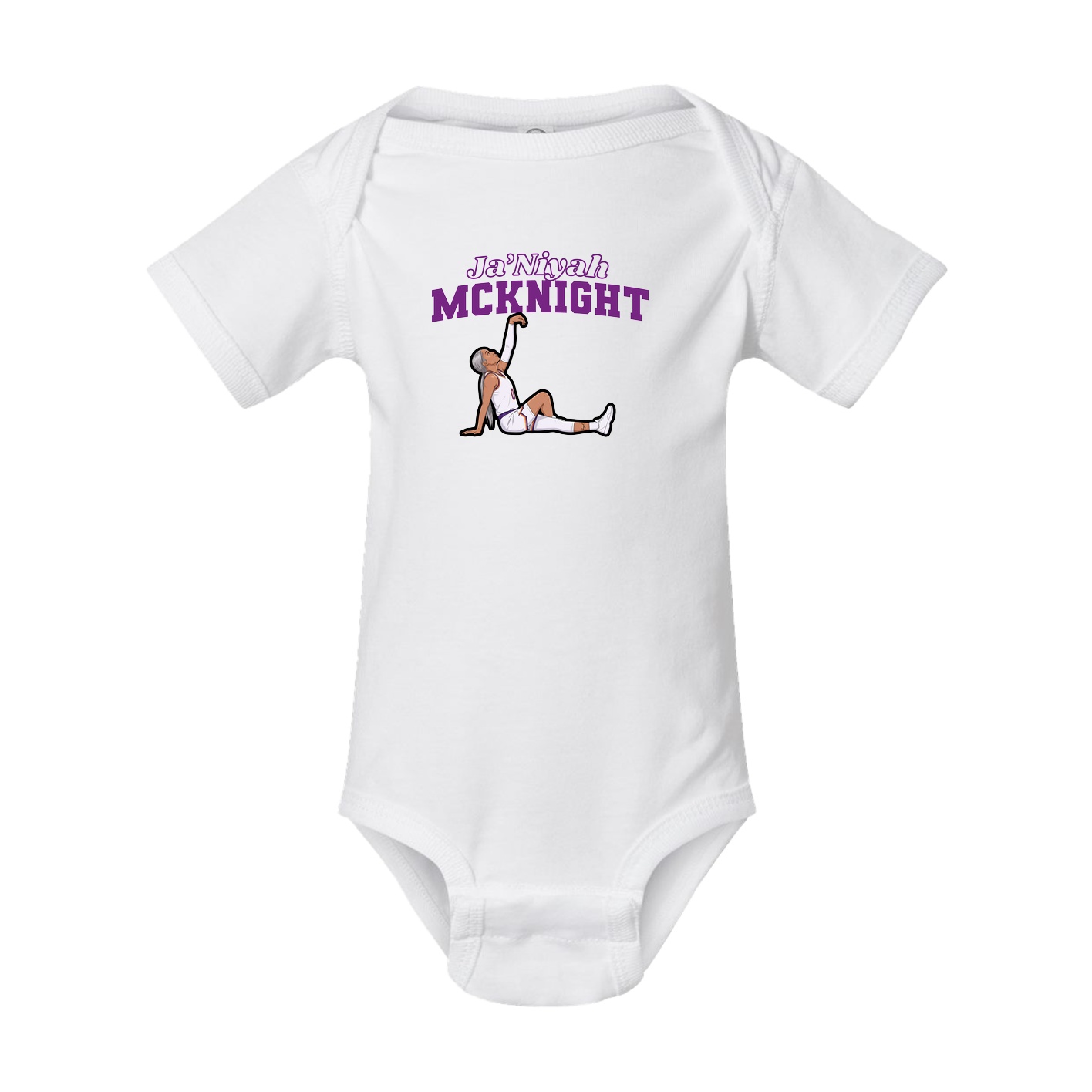 Baby Onesie — Name Arch in White