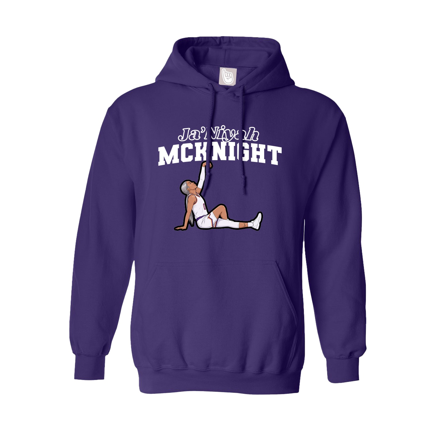 Hoodie — Name Arch in Purple