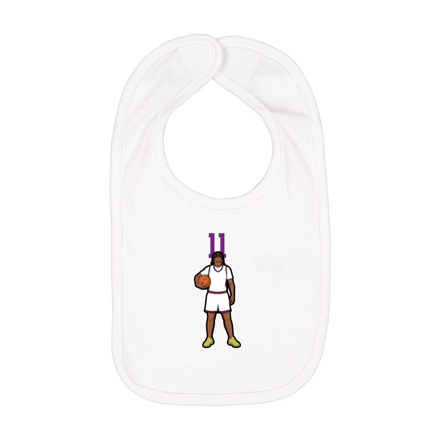 Infant Bib — Number Top in White