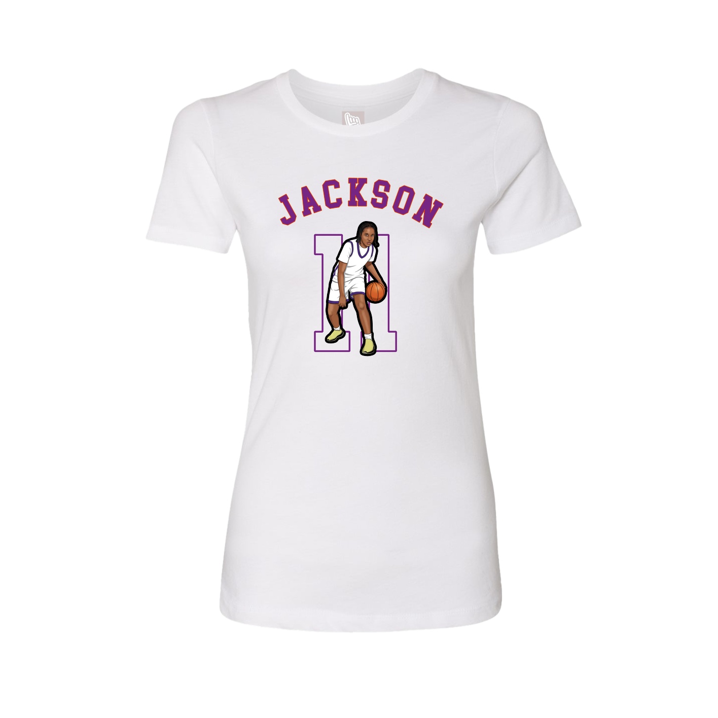 Fitted Women's Tee — Shirsey Arch in White