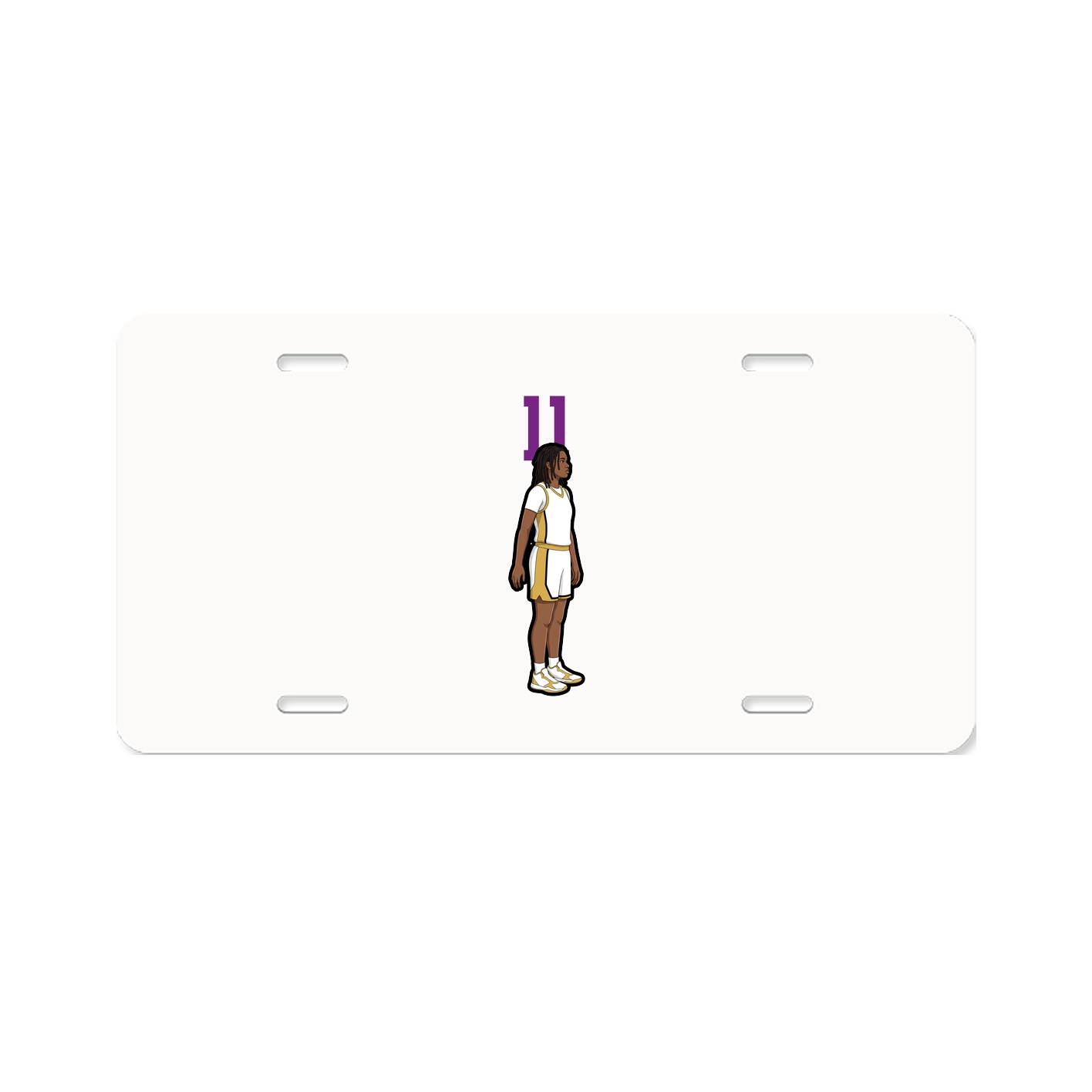 License Plate — Number Top in Classic