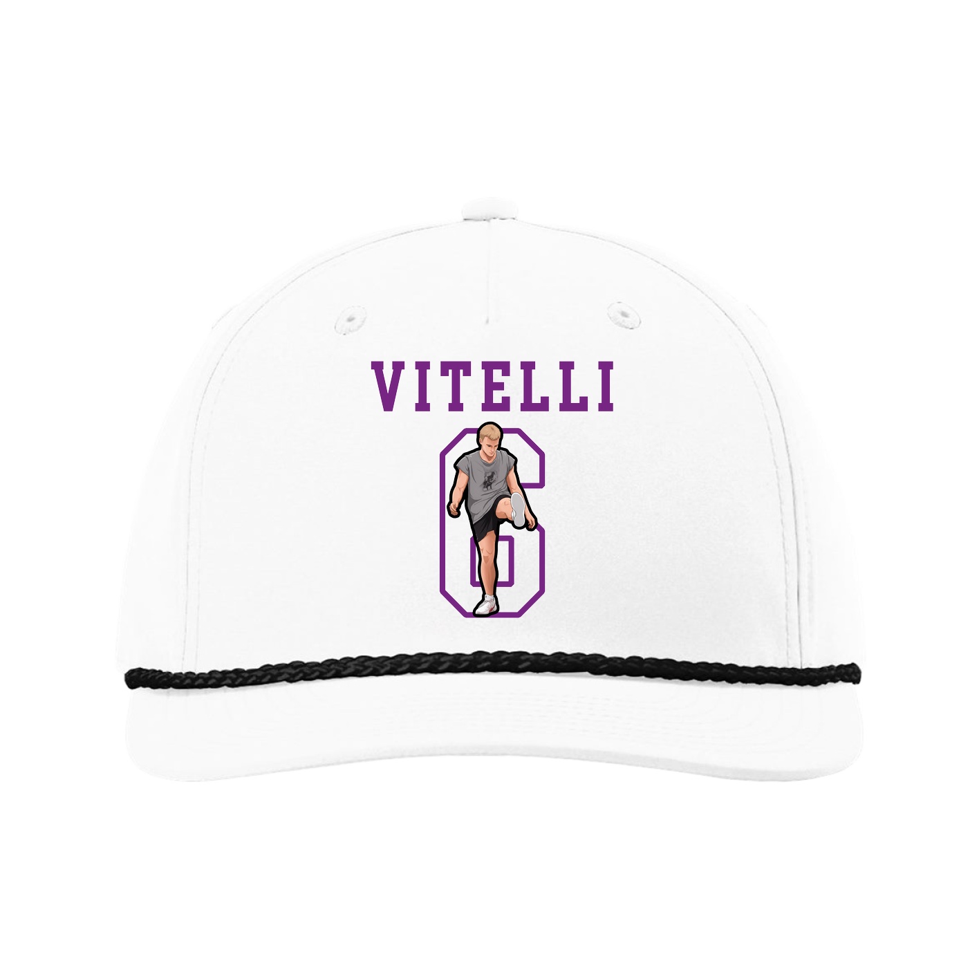 Five-Panel Classic Rope Cap — Shirsey in White