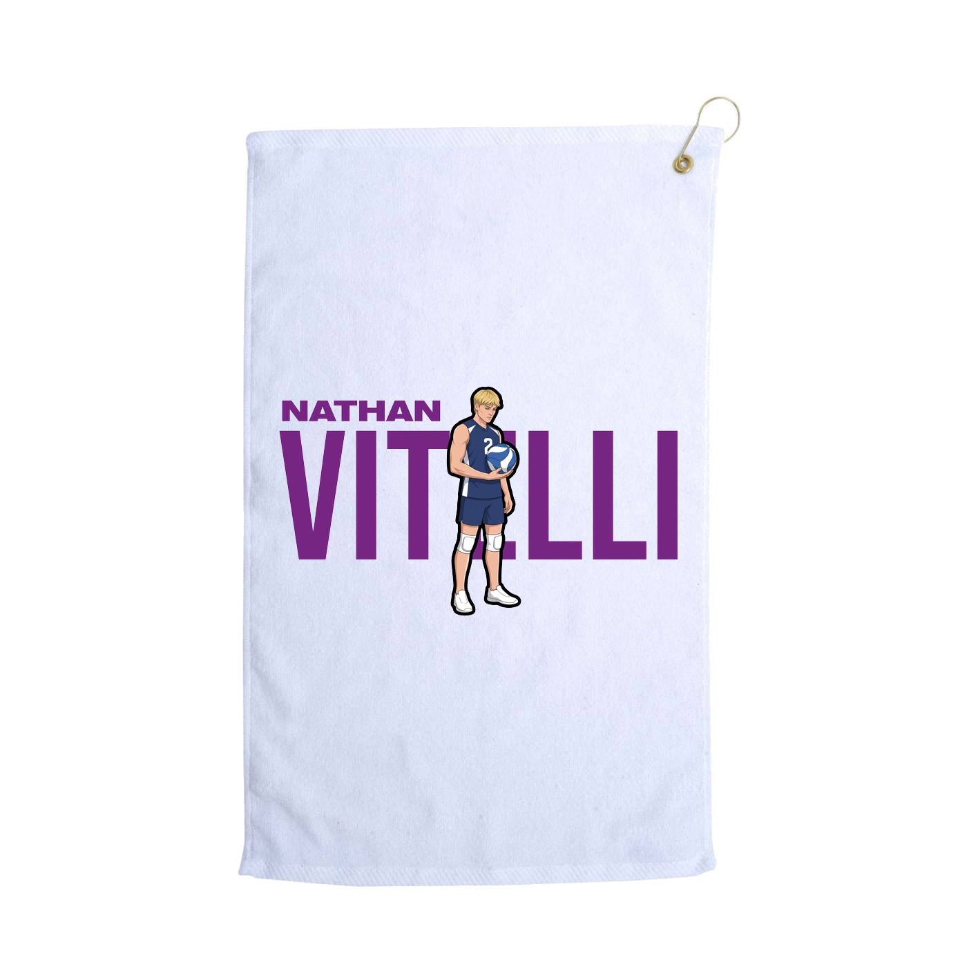 Golf Towel — Player Name in White