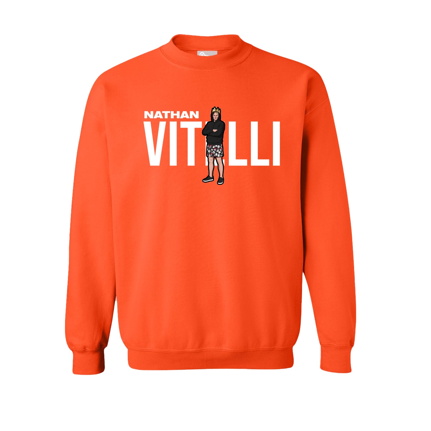 Fleece Crew — Player Name in Orange