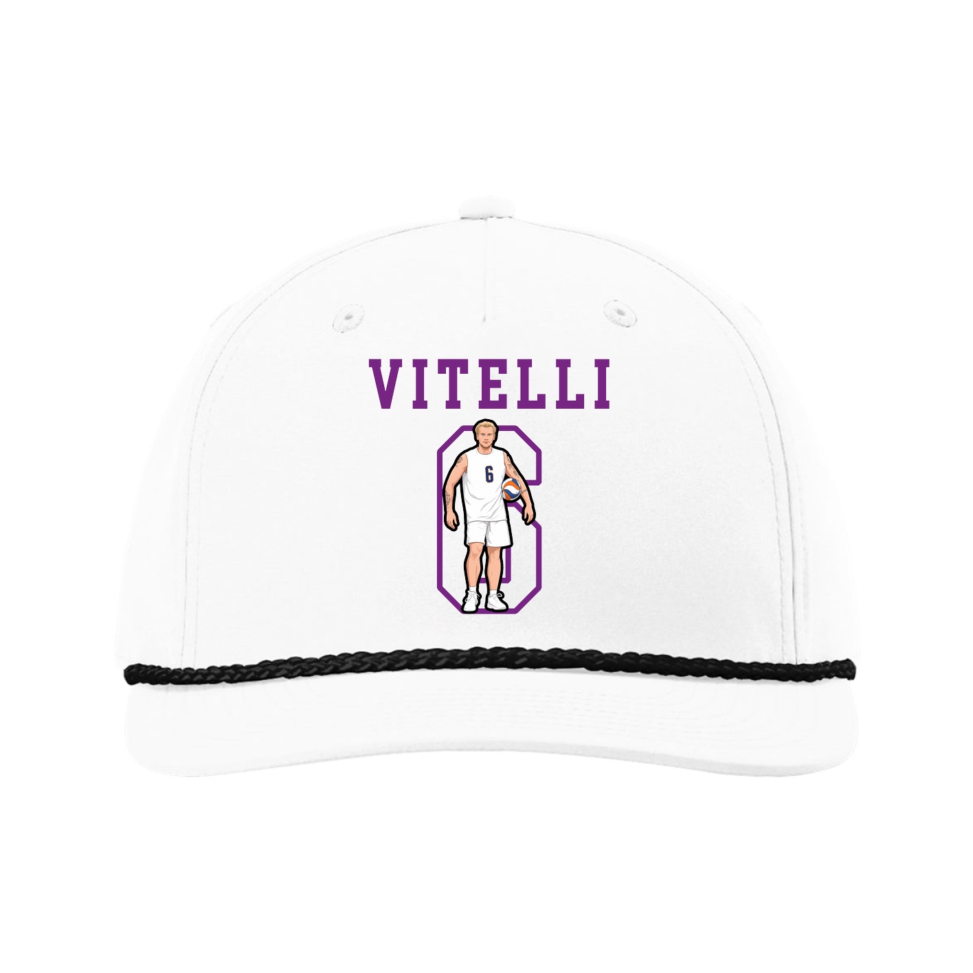 Five-Panel Classic Rope Cap — Shirsey in White