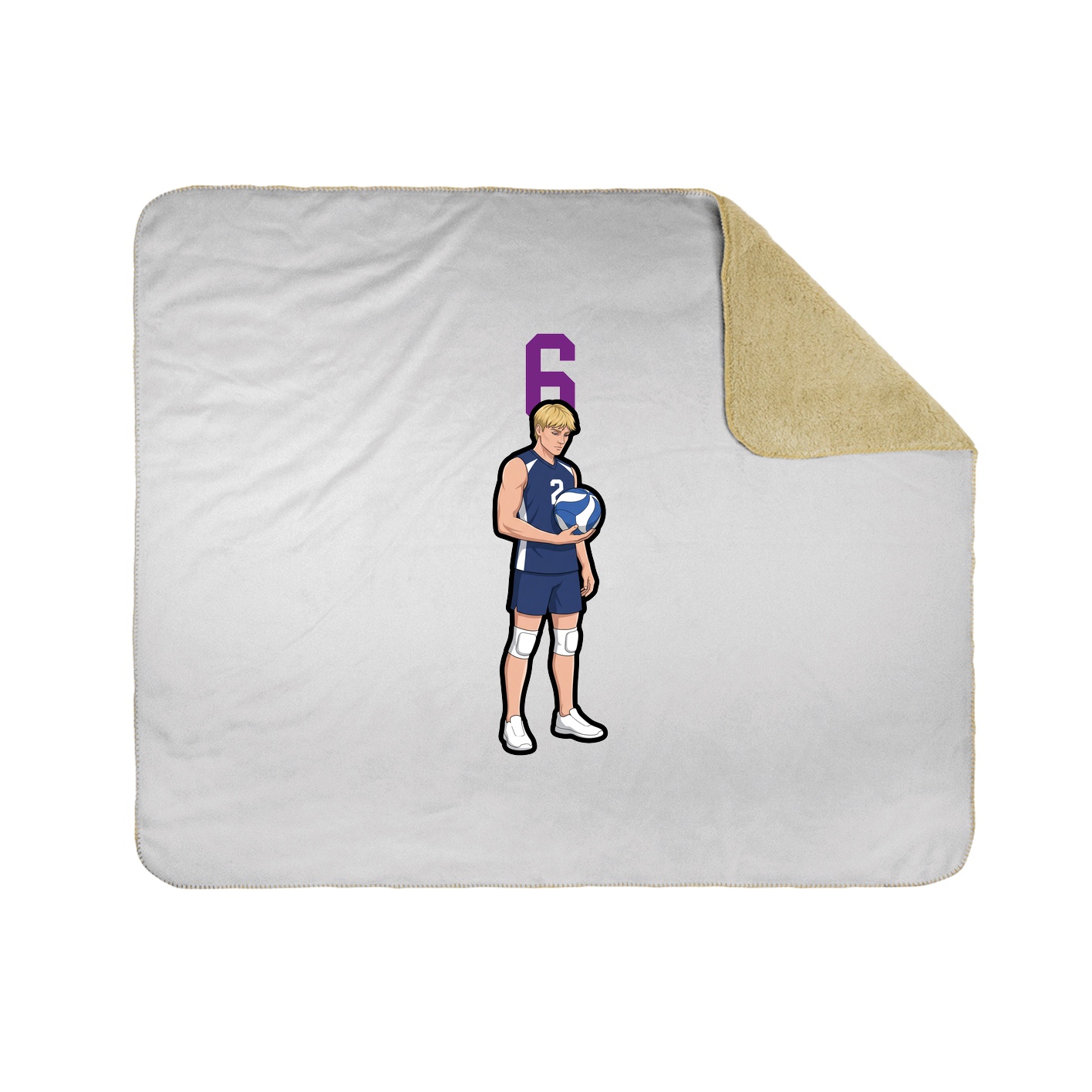 Throw Blanket — Number Top in White