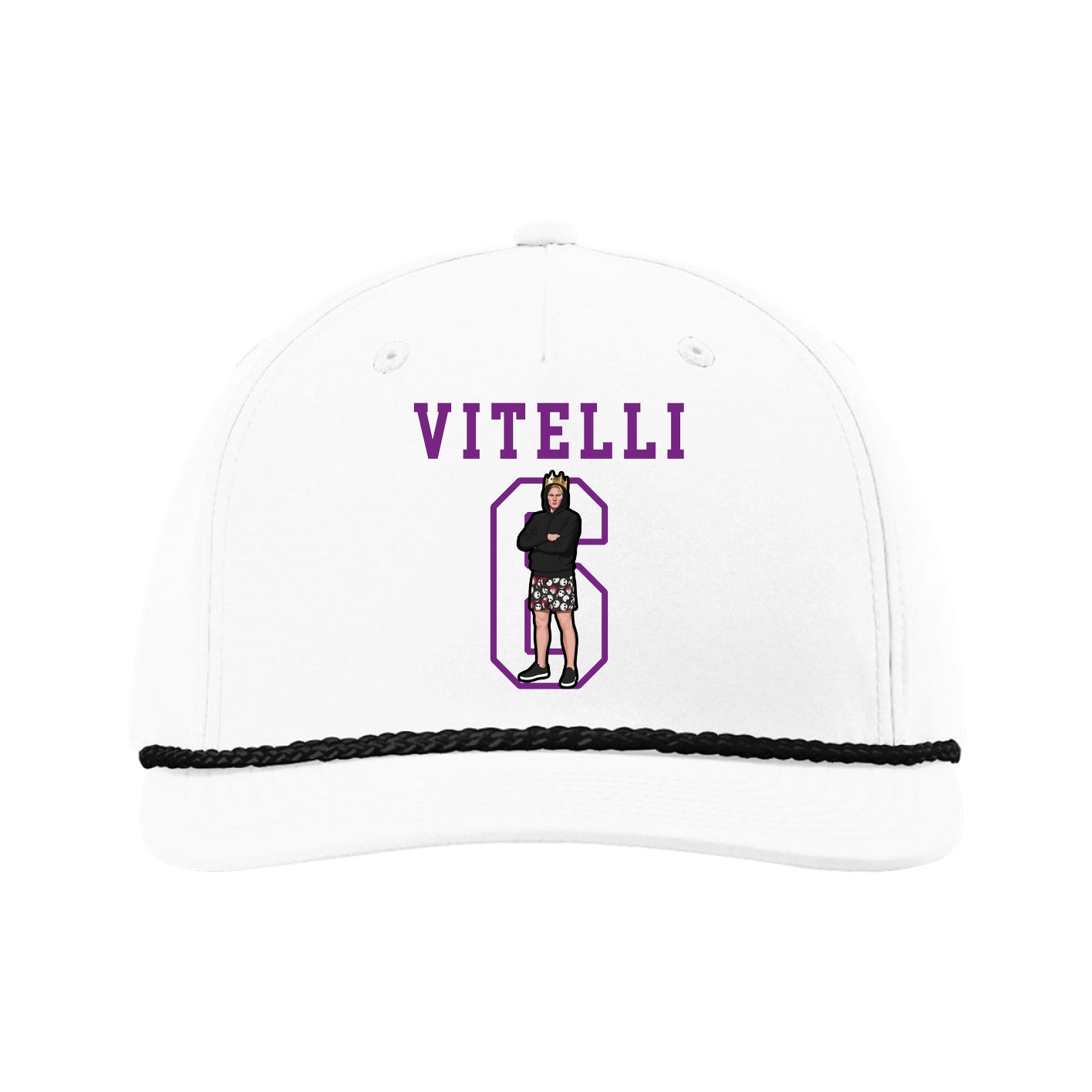 Five-Panel Classic Rope Cap — Shirsey in White