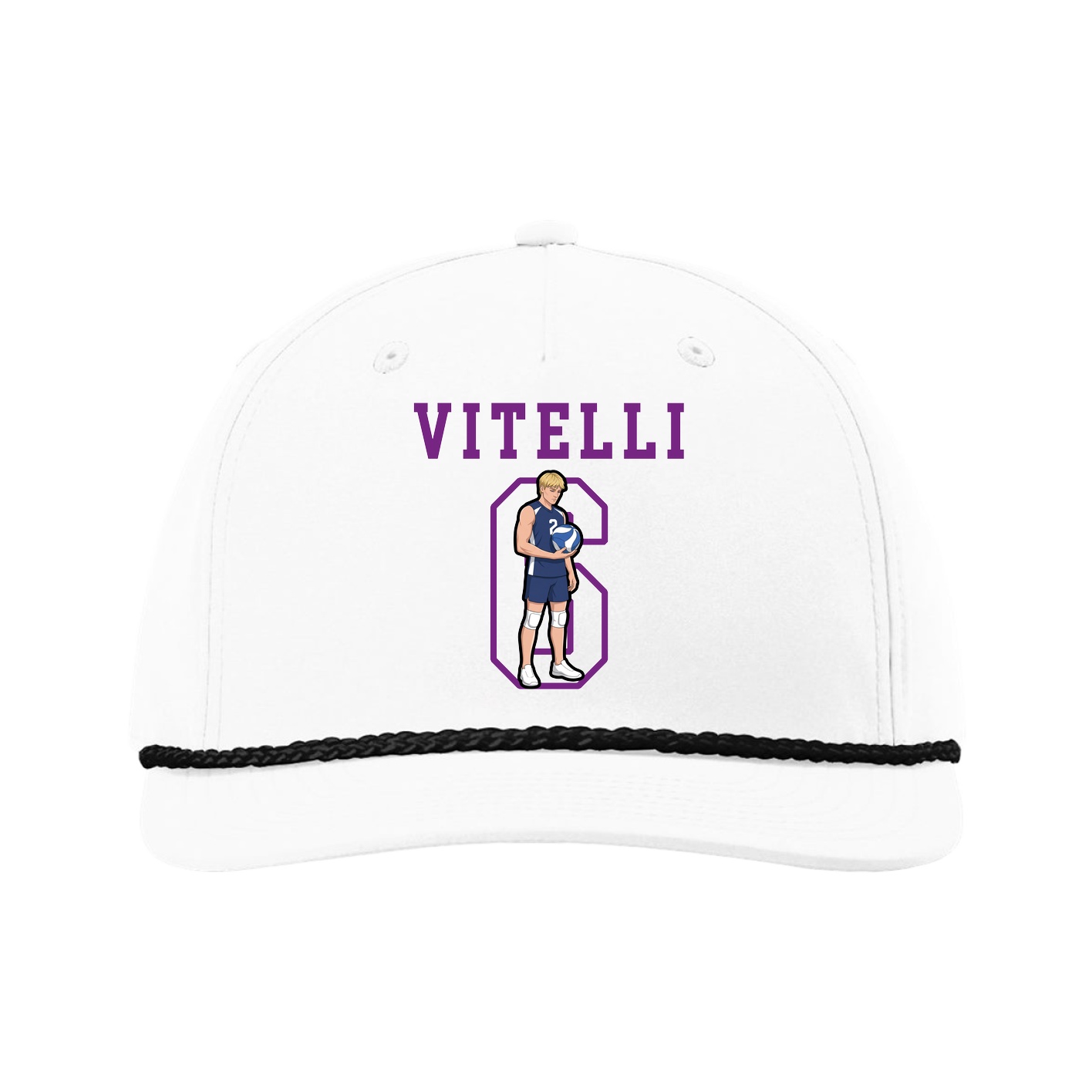 Five-Panel Classic Rope Cap — Shirsey in White