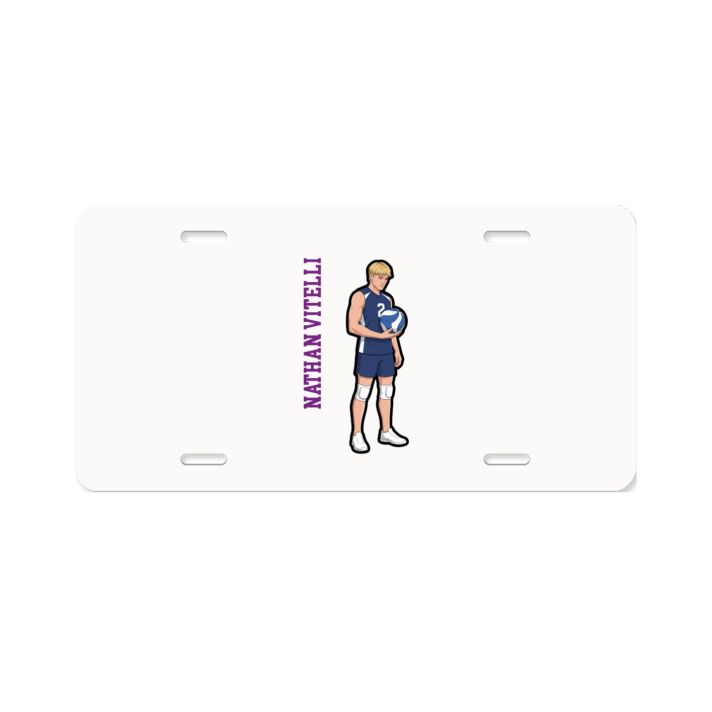 License Plate — Name Vertical in Classic