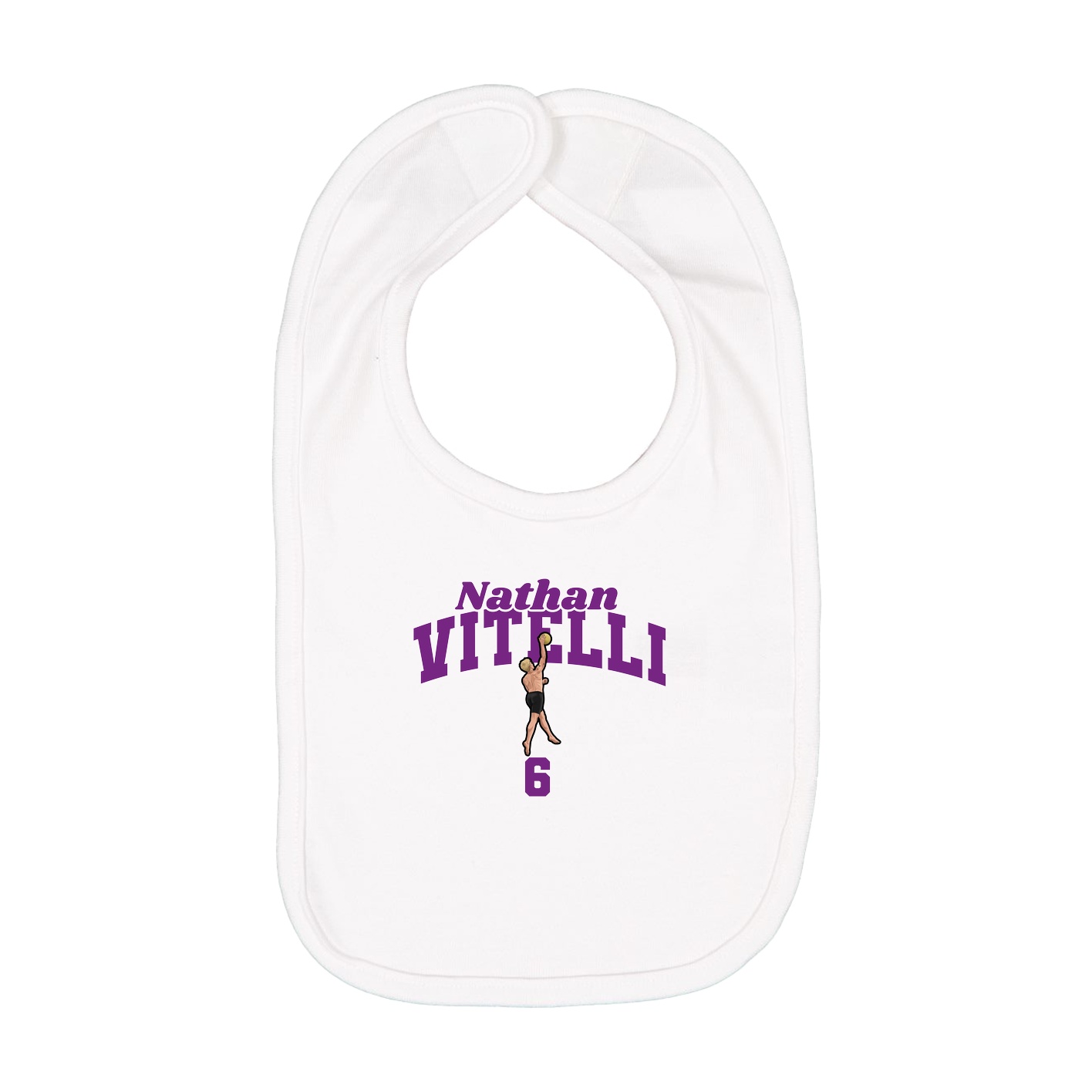 Infant Bib — Signature Arch in White