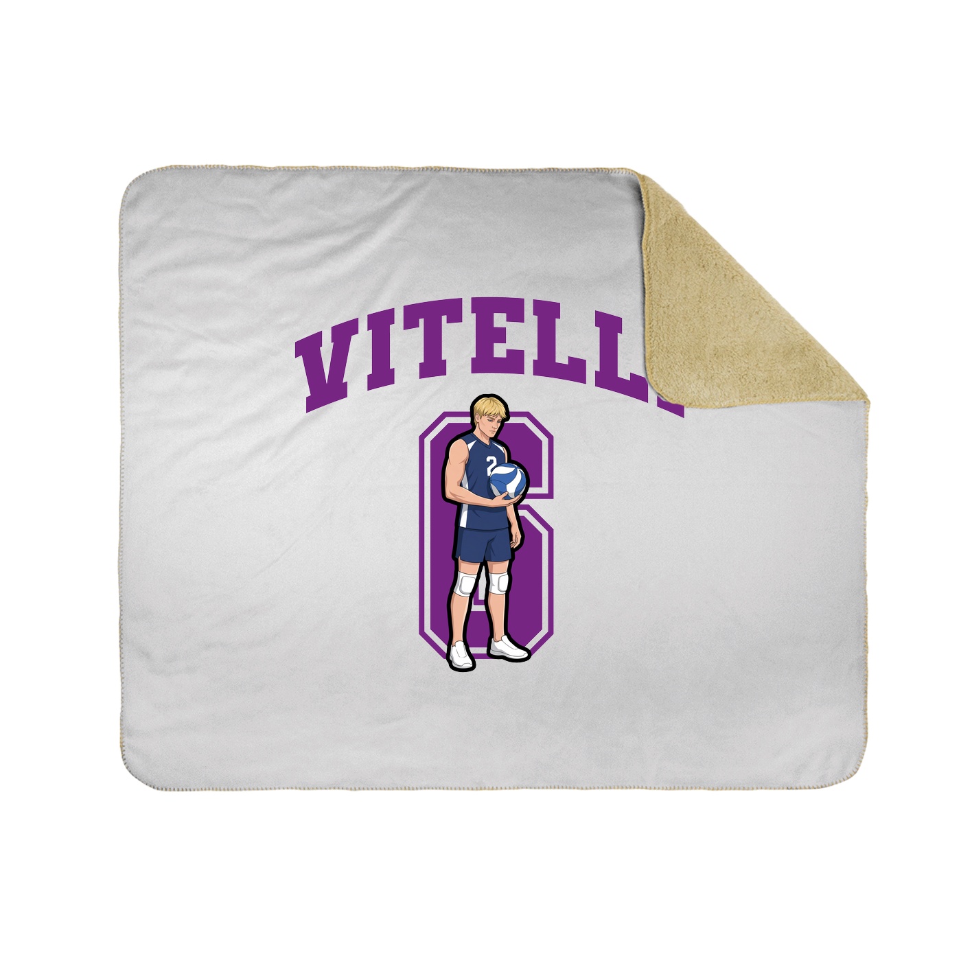 Throw Blanket — Number in White