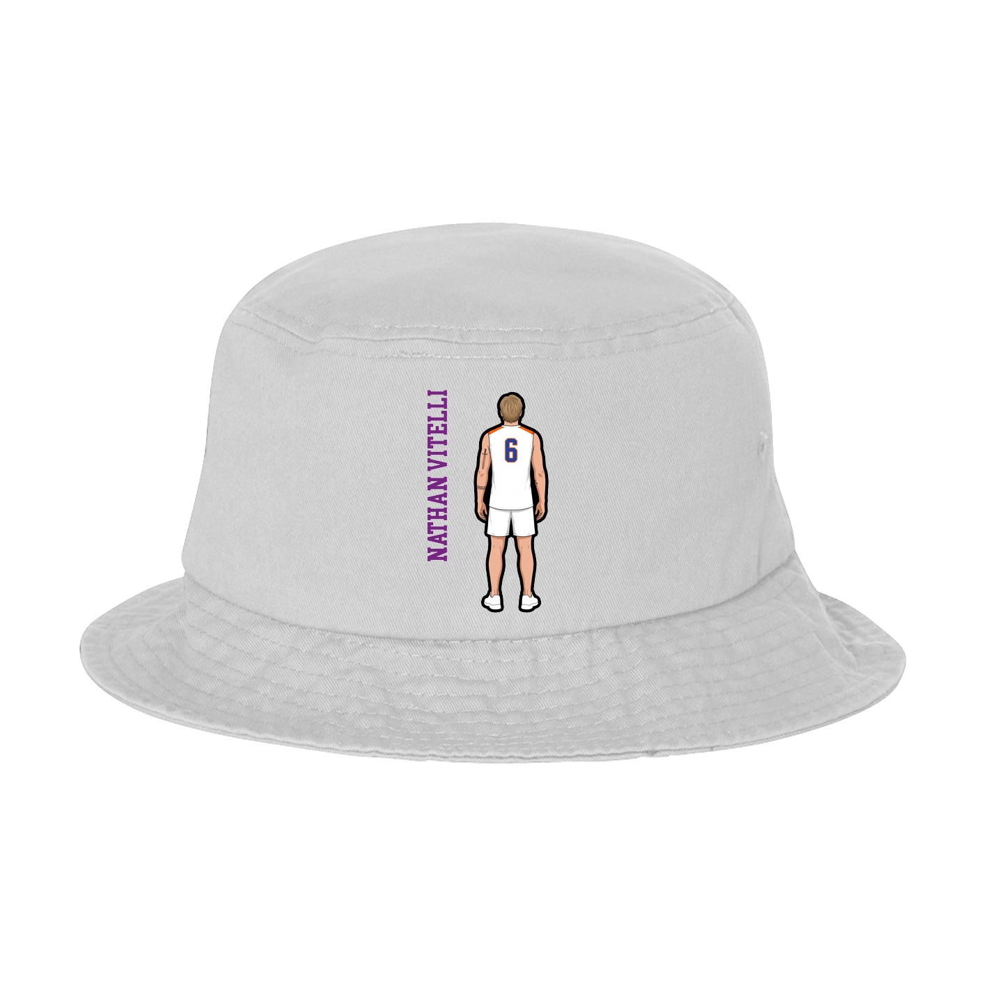 Bucket Cap — Name Vertical in White