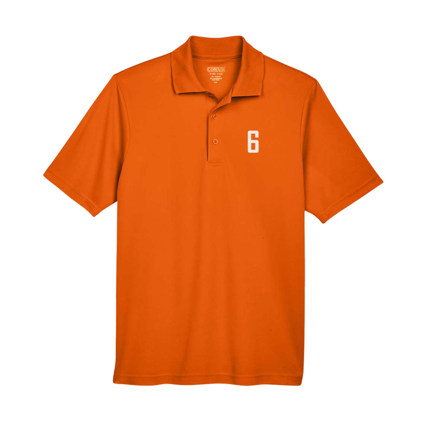 Performance Polo — Front Shirsy in Orange