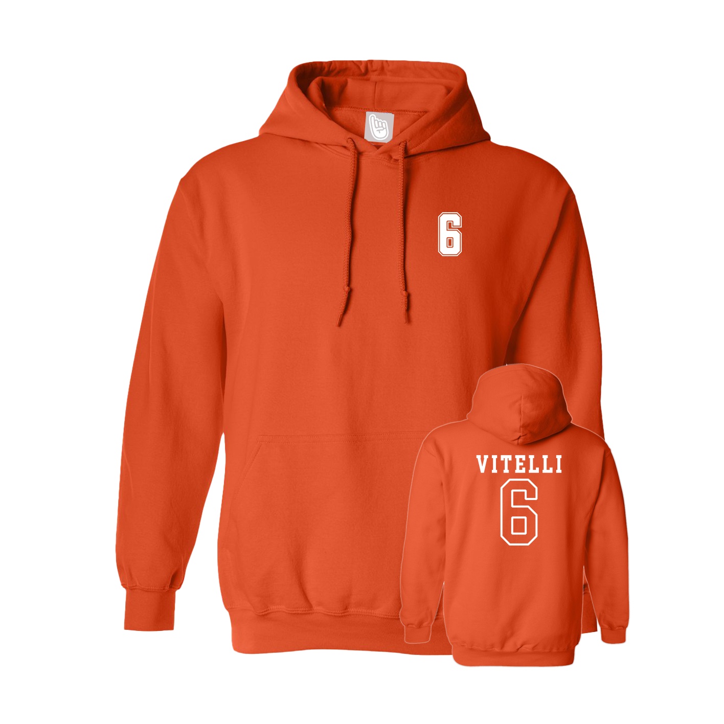 Hoodie — Chest Back in Orange