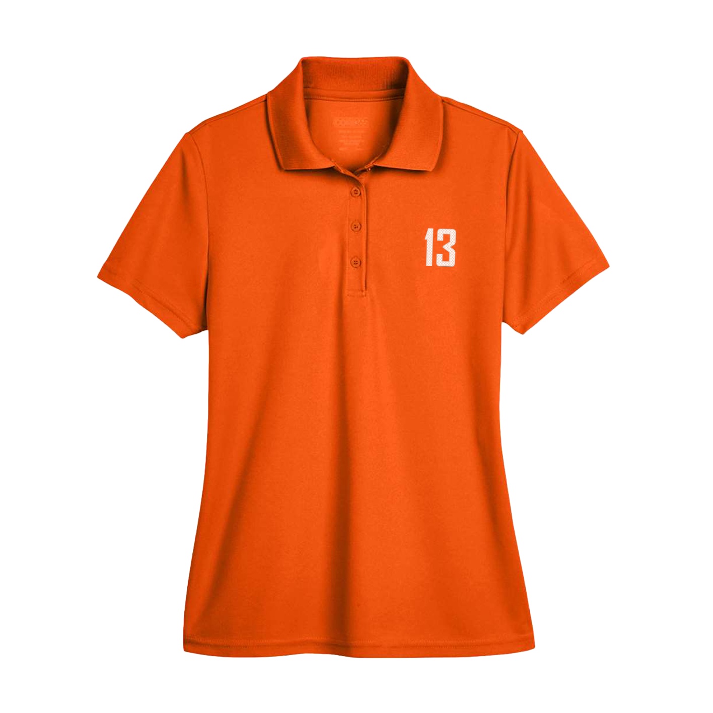 Womens Performance Polo — Front Shirsy in Orange