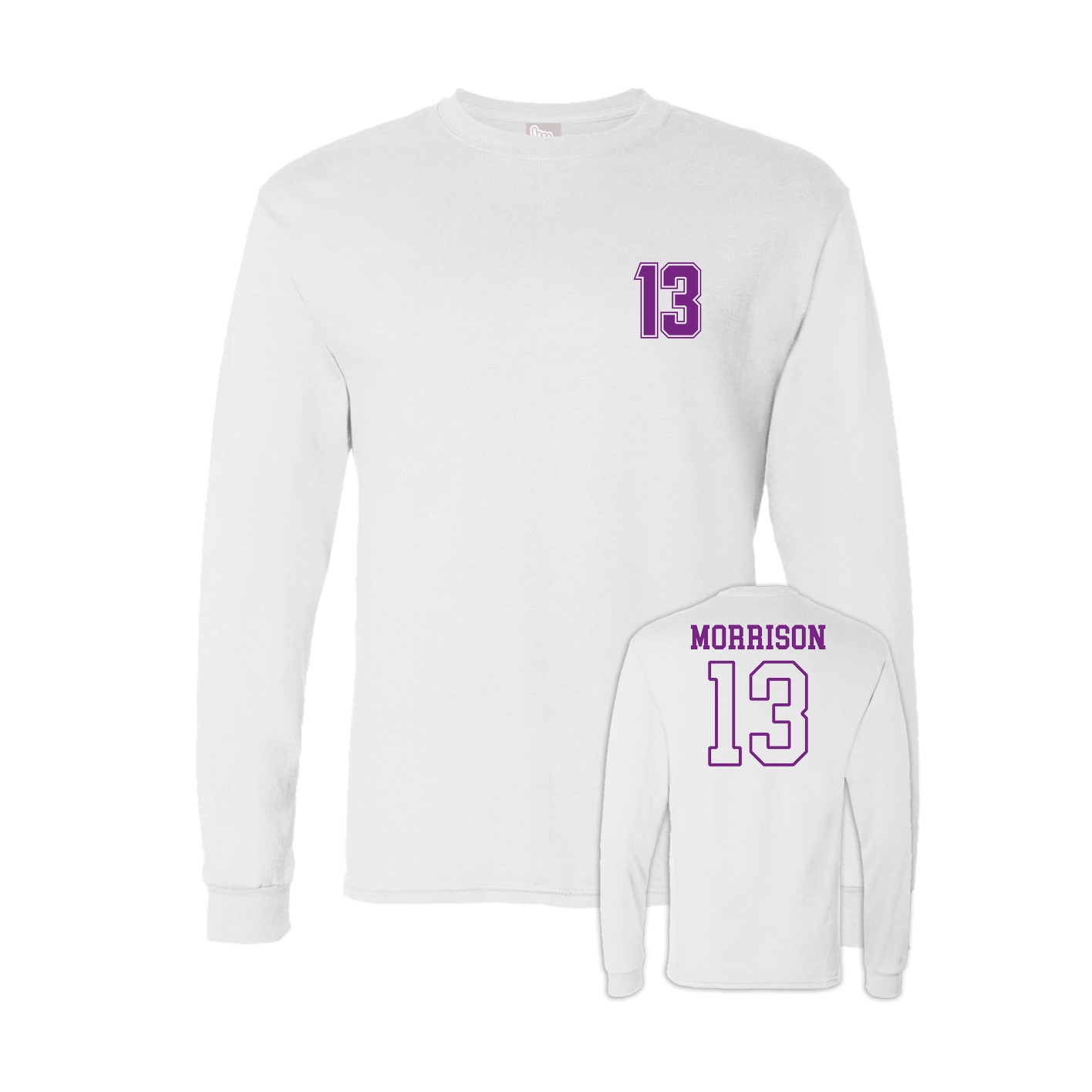 Long Sleeve Tee — Chest Back in White