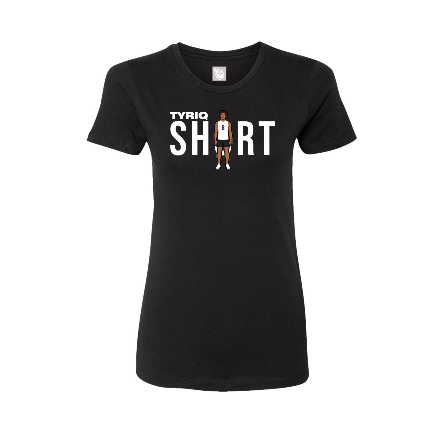 Fitted Women's Tee — Player Name in Black