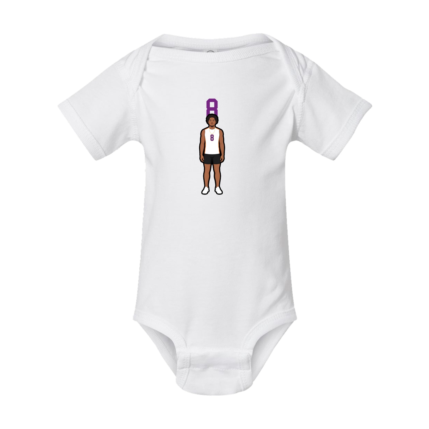 Baby Onesie — Number Top in White