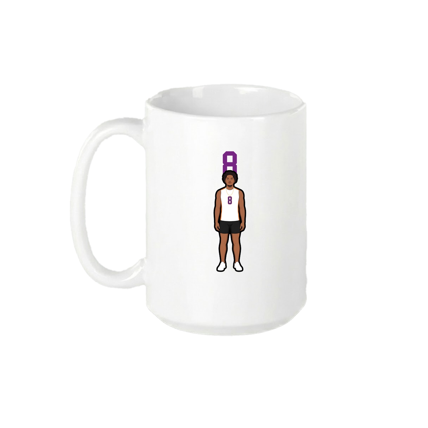15oz Coffee Mug — Number Top in White