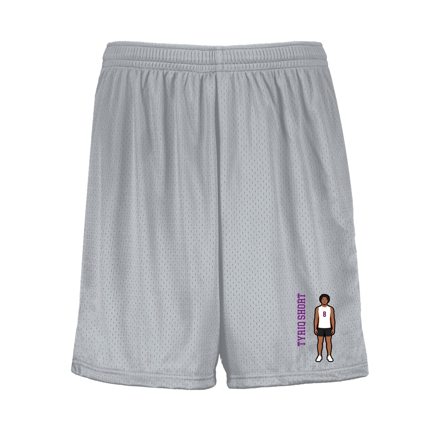 Shorts — Name Vertical in Silver