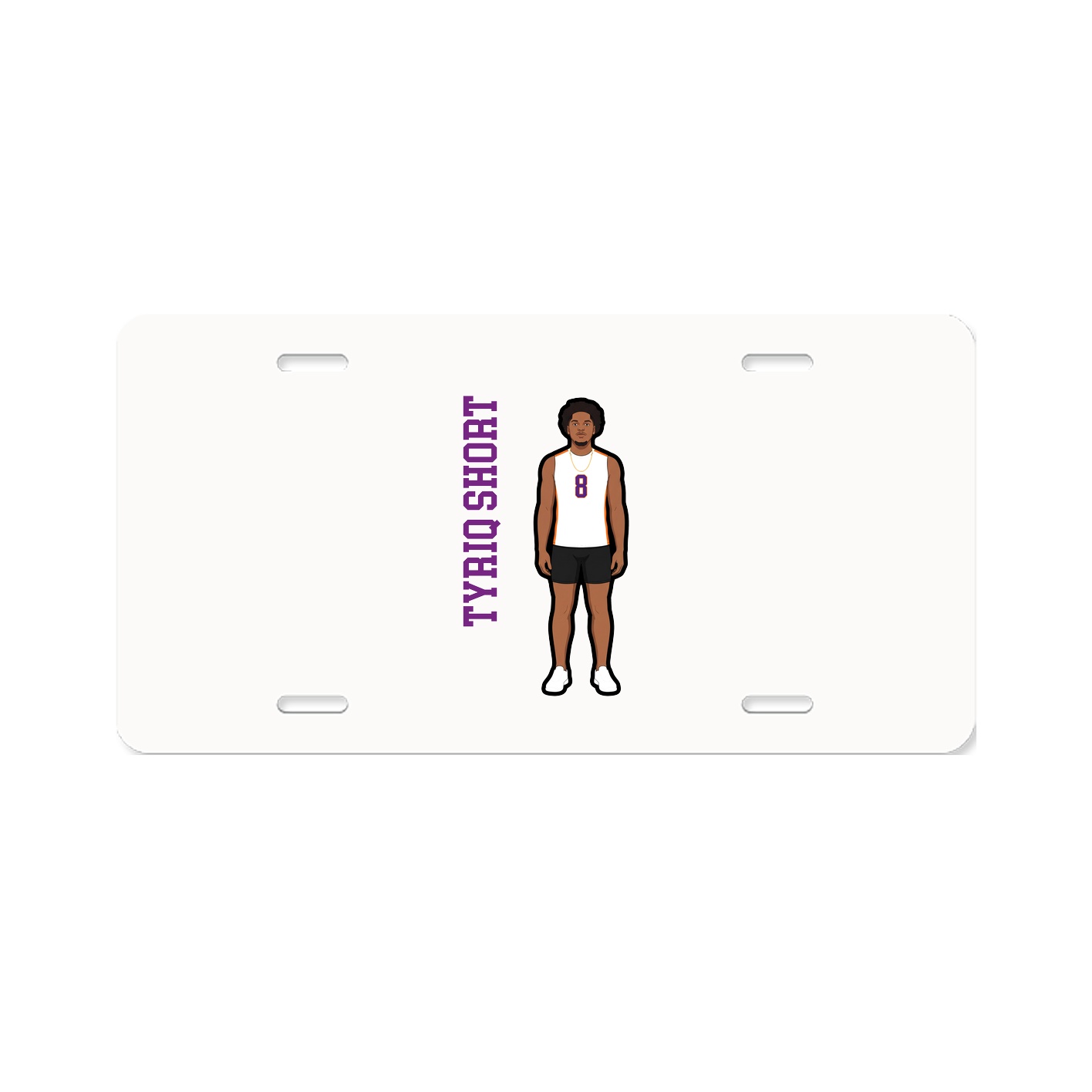 License Plate — Name Vertical in Classic